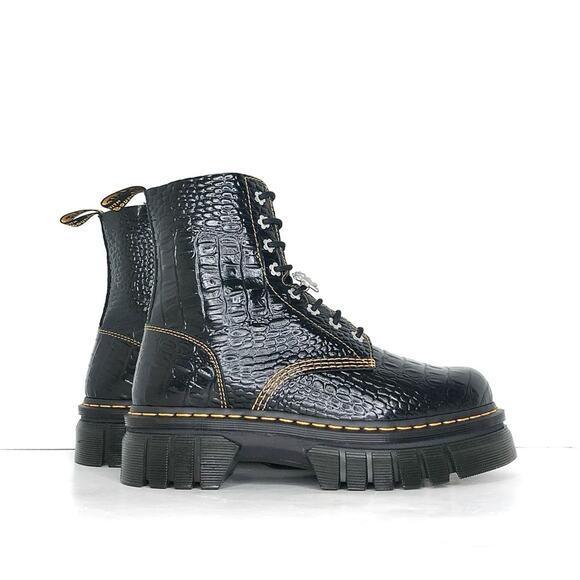NEW Dr Martens Heaven Marc Jacobs Croco Platform Audrick Boots Women’s 10 Shoes - Picture 3 of 14